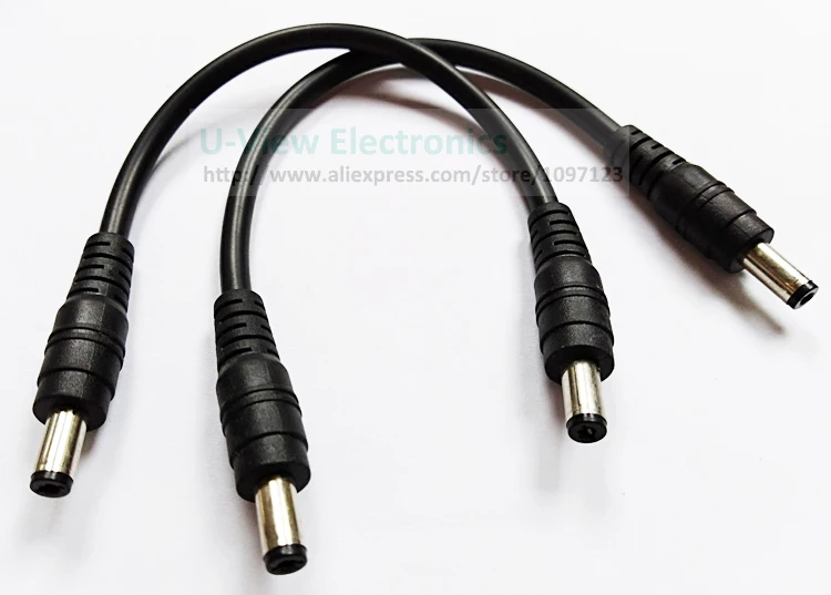 NCHTEK DC 5,5x2,1 мм штекер в DC 5,5x2,1 мм Мужской DC кабель питания около 20 см/ /50 шт