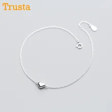 Trustdavis Настоящее серебро 925 пробы модное милое сердце 20 см ножные браслеты для женщин подарок на день Святого Валентина День рождения ювелирные изделия DS708