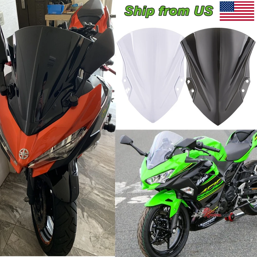 Ветровое стекло Ninja400 Ninja250 для мотоцикла двойной пузырьковый ветровой дефлектор