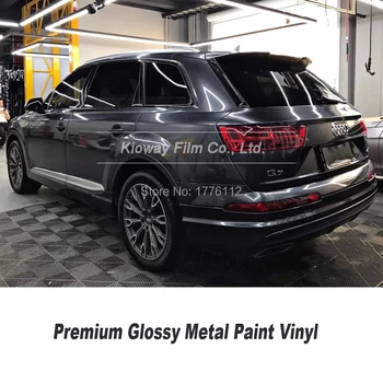 

Highest quality car wrapping Deep grey wrapping film super glossy metal wrap vinyl car wrap quality Warranty 5m/10m/18m