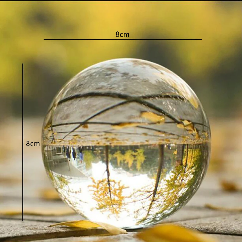 8cm Прозрачная фотография хрустальный шар стеклянный мрамор магический проекционный шар офис, ТВ-шкаф Креативные украшения для дома 05289 - Цвет: 8cm