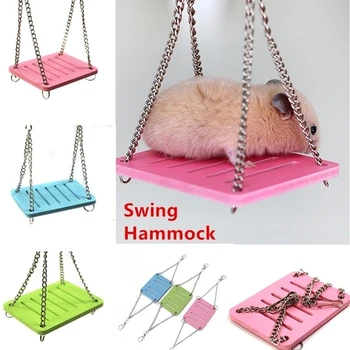 

Pet Hamster Hanging Swing Bed Rats Parrot Small Birds Exercise Play Toy