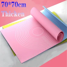 70*70cm Silicone Baking Mat Thicken Cake Silicone Mat Oven Pizza Pastry Mat Rolling Dough Board Non-Stick Mat Cake Baking Tools