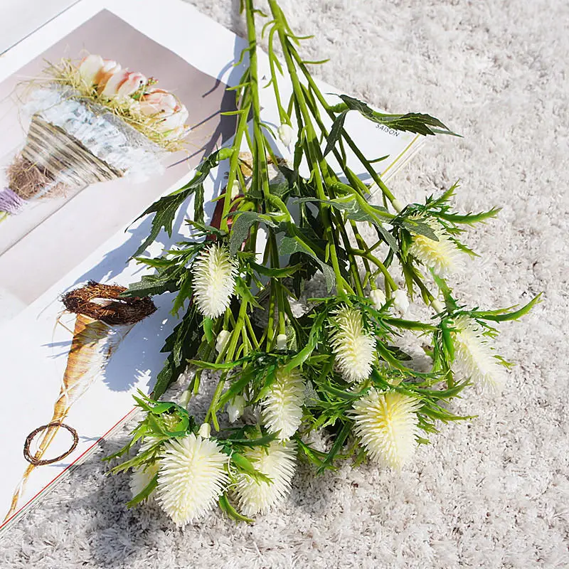 Как настоящие ягоды, фрукты филиал искусственные цветы для свадьбы украшение из пластика в форме искусственных цветов, fleur artificielle Рождественский осенний Декор - Цвет: White