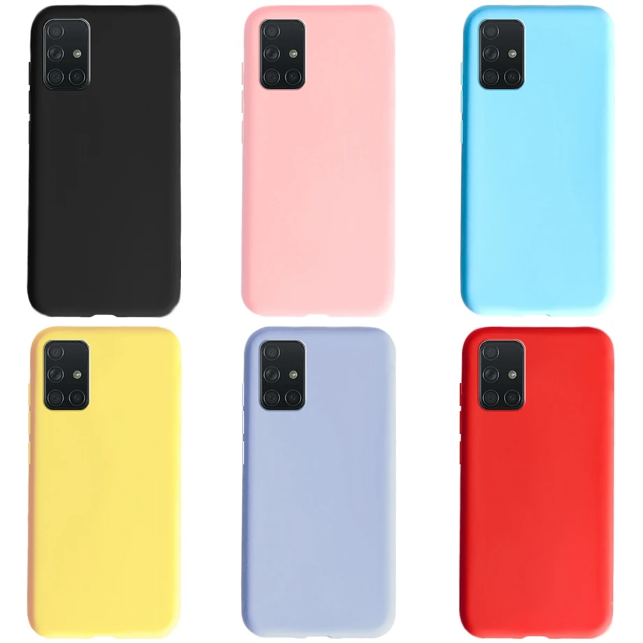 Чехол для Samsung Galaxy A71 A 71 A715 A715F SamsungA71 Мягкий Силиконовый ТПУ чехол карамельных