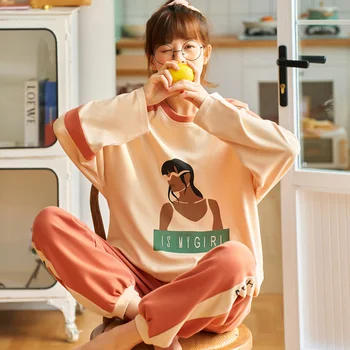 

Women Pajamas Set Plus Size Short Sleeve Pijama 2 Piece Sets Thin Cartoon Printed Cute Sleepwear Casual Homewear Female Pyjamas