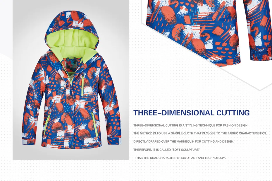 儿童滑雪服套装模板_05