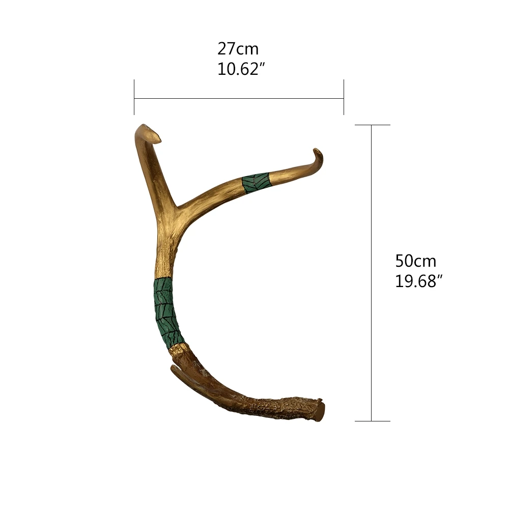 Ретро креативная рога животных настенные аксессуары абстрактная скульптура украшения стен ремесла гостиная кафе настенный домашний декор - Цвет: Темный хаки