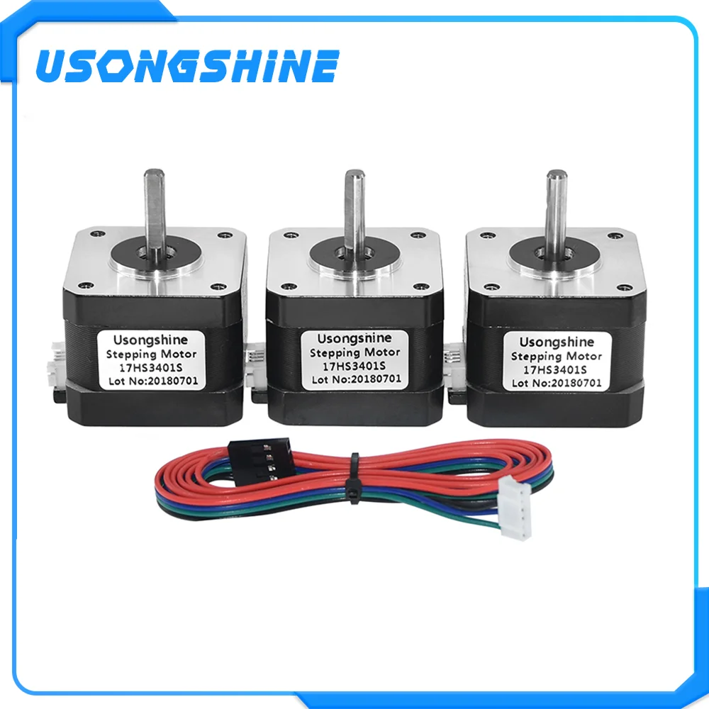 3 шт./лот 17HS4401S V5 V6 4 проводной шаговый двигатель Nema17 42 Мотор Nema 17 42bygh 1.5A (17HS4401S) для