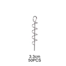

50pcs Spring Lock Fishing Hook Centering Pin For Soft Lure Bait Worm Crank Fishing Pins Pin For Soft Bait