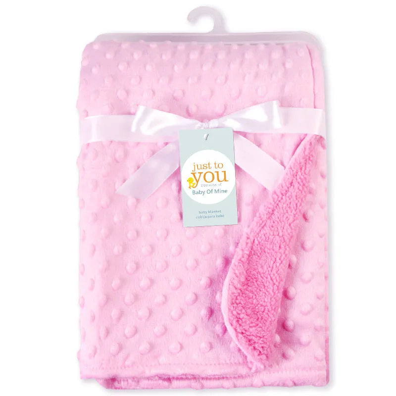 Детские одеяла для новорожденных; детские одеяла с Минки; Манта для новорожденных; Bebe Recien Nacido Algodon; Детские муслиновые одеяла для пеленания - Цвет: Minky Pink