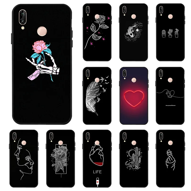

Case for Huawei P20 Lite Soft Silicone TPU Patterned Print Phone Cover for Huawei P20 Lite P20lite Case Cover