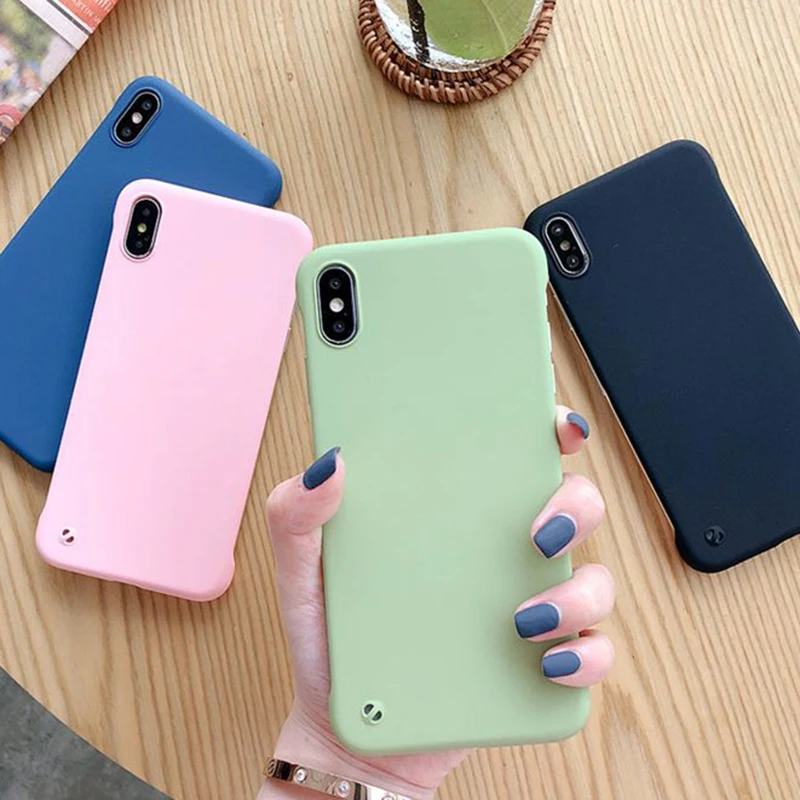 

Luxury Case For Xiaomi Redmi 7 7A Note 7 9 9SE CC9 9T K20 K30 Matte Plastic PC Frameless Plain Color Ultra Thin Back Cover Caqa