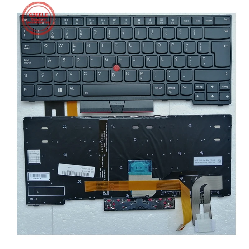 Teclado Espanhol para Lenovo Thinkpad Laptop sp E480 T480s L480 T490 E490 T490 T495 L380 L390 Ioga L490 P43s