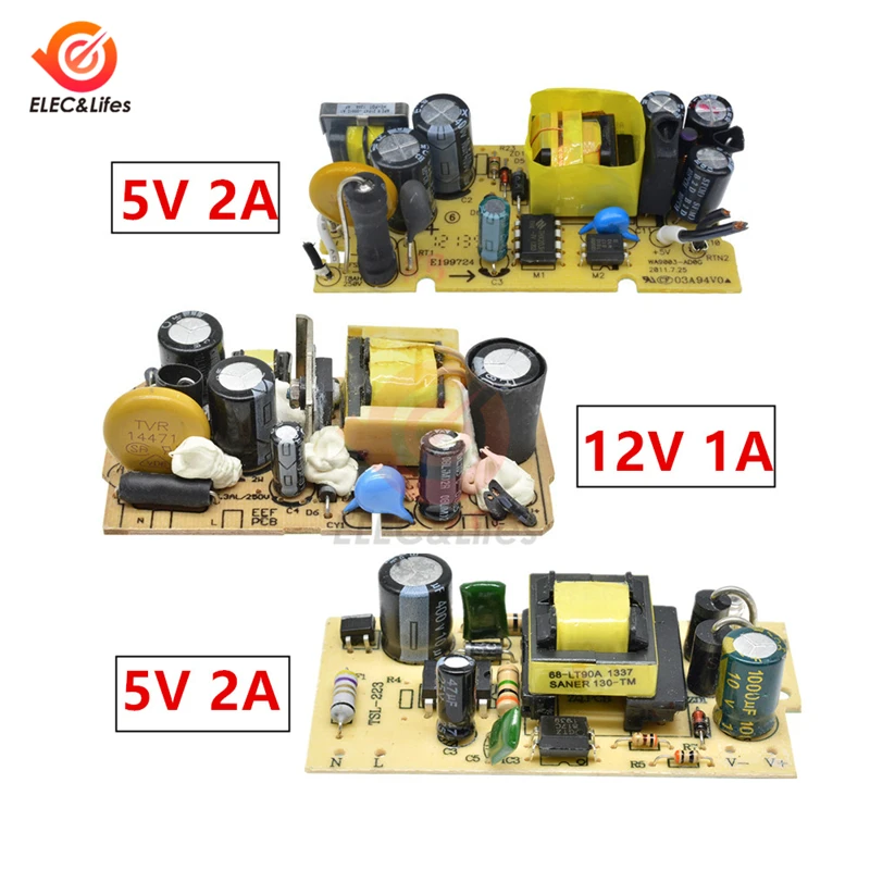 AC DC 100V 240V to 5V 2A/2.5A 12V 1A переключатель модуля питания перенапряжения короткого