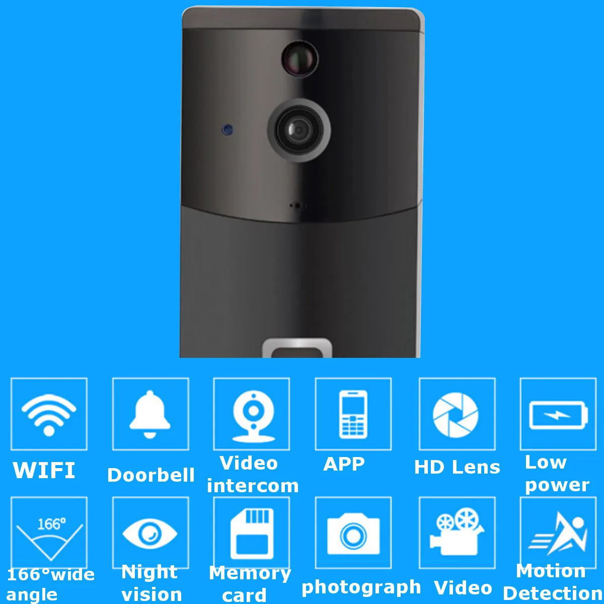 Wifi дверной звонок B30 IP65 Водонепроницаемый Смарт видео дверной звонок 720P беспроводной домофон пихта сигнализация ИК Ночное Видение IP камера