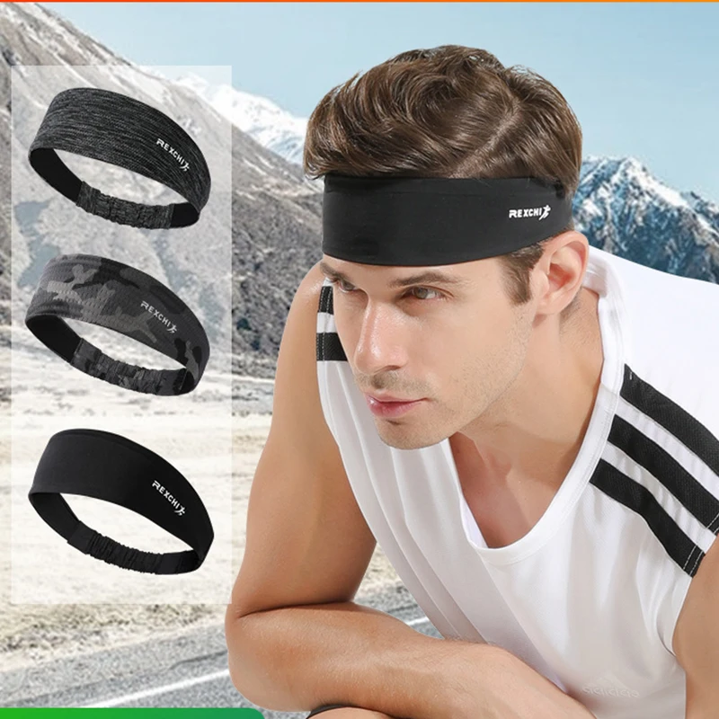 

Outdoor Sports Headwear Men's Headbands Cycling Cool Feeling Ice Silk Hairband Moisture Wicking Sweatband for Bike Running Yogo