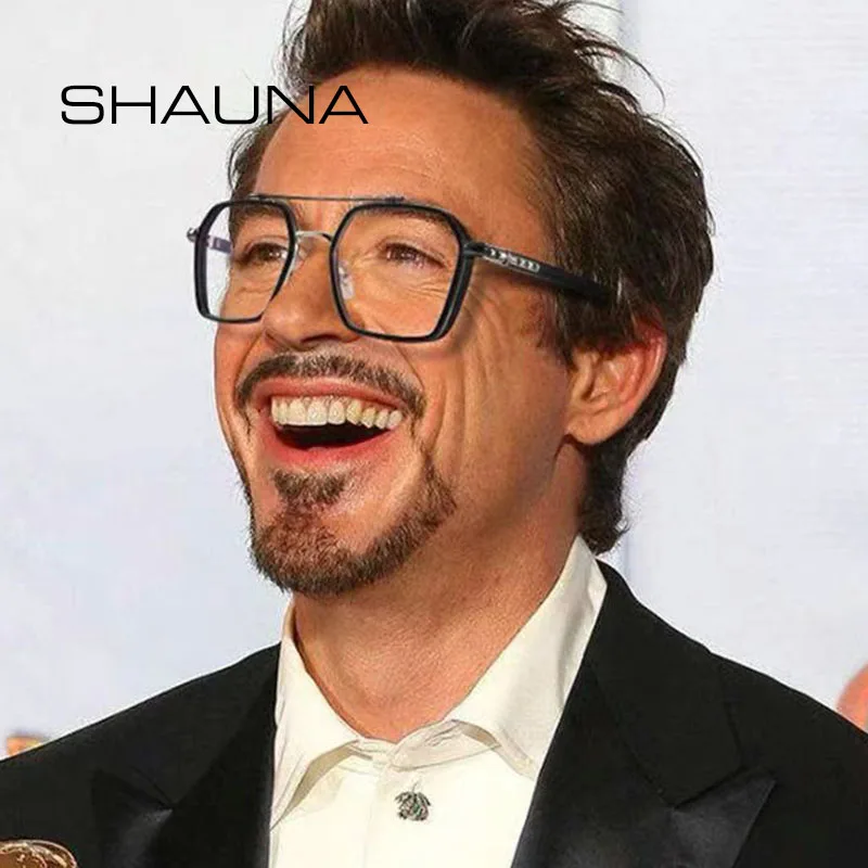 Anti blue light glasses SHAUNA Retro Anti-Blue Light Square Glasses Frame Optical Eyeglasses Frames