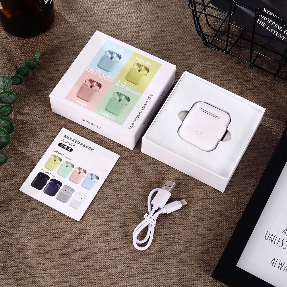 

Inpods i12 Tws Wireless Bluetooth Earphone Sport Earbuds Stereo Headset For iPhone Redemi All Smart PhonePK i7s i9s i1200 i11