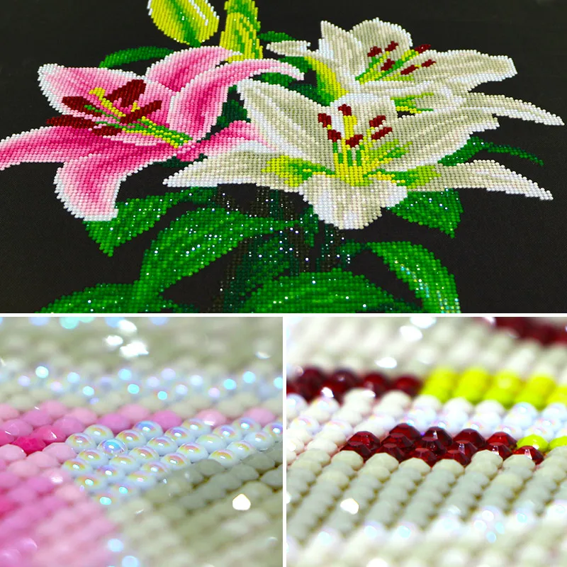 40*47 см 5D DIY Полная Алмазная картина цветы лилии мозаика для детей вышивка крестиком Алмазная вышивка украшение дома