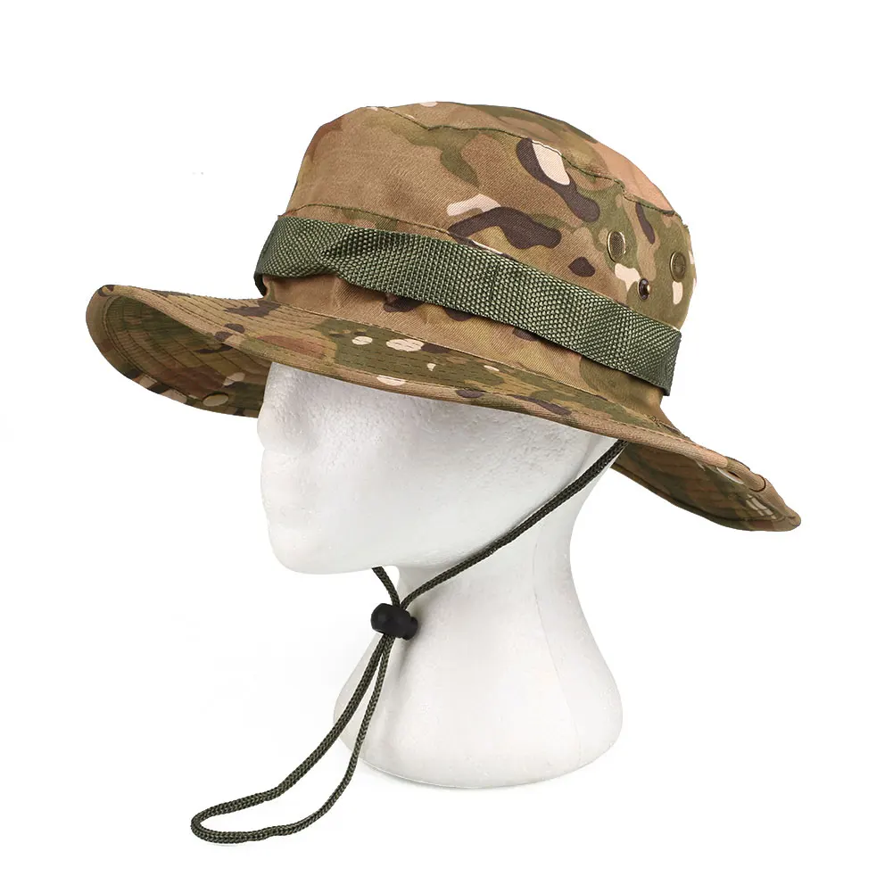 CP camouflage Шляпа от солнца CP камуфляж Boonie кепки Boonie Рыбалка Джунгли - Цвет: CP camouflage