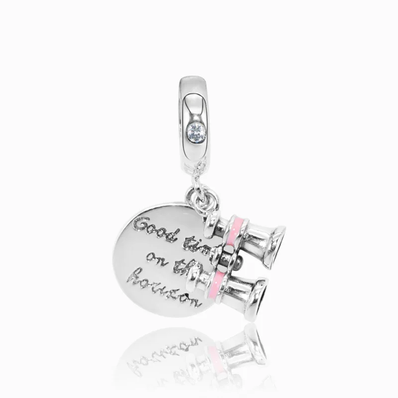 

New Arrival 100% 925 Sterling Silver Beads, Heart Binoculars Pendant Charms fit Original Pandora Bracelets Women DIY Jewelry