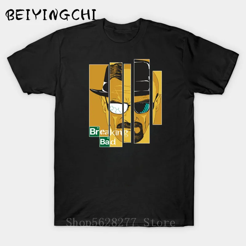 

Teacher and drug kingpin in one BREAKING BAD T Shirt Walter White Heisenberg Tv Show Cotton Short Sleeve Tees Printed T-Shirts