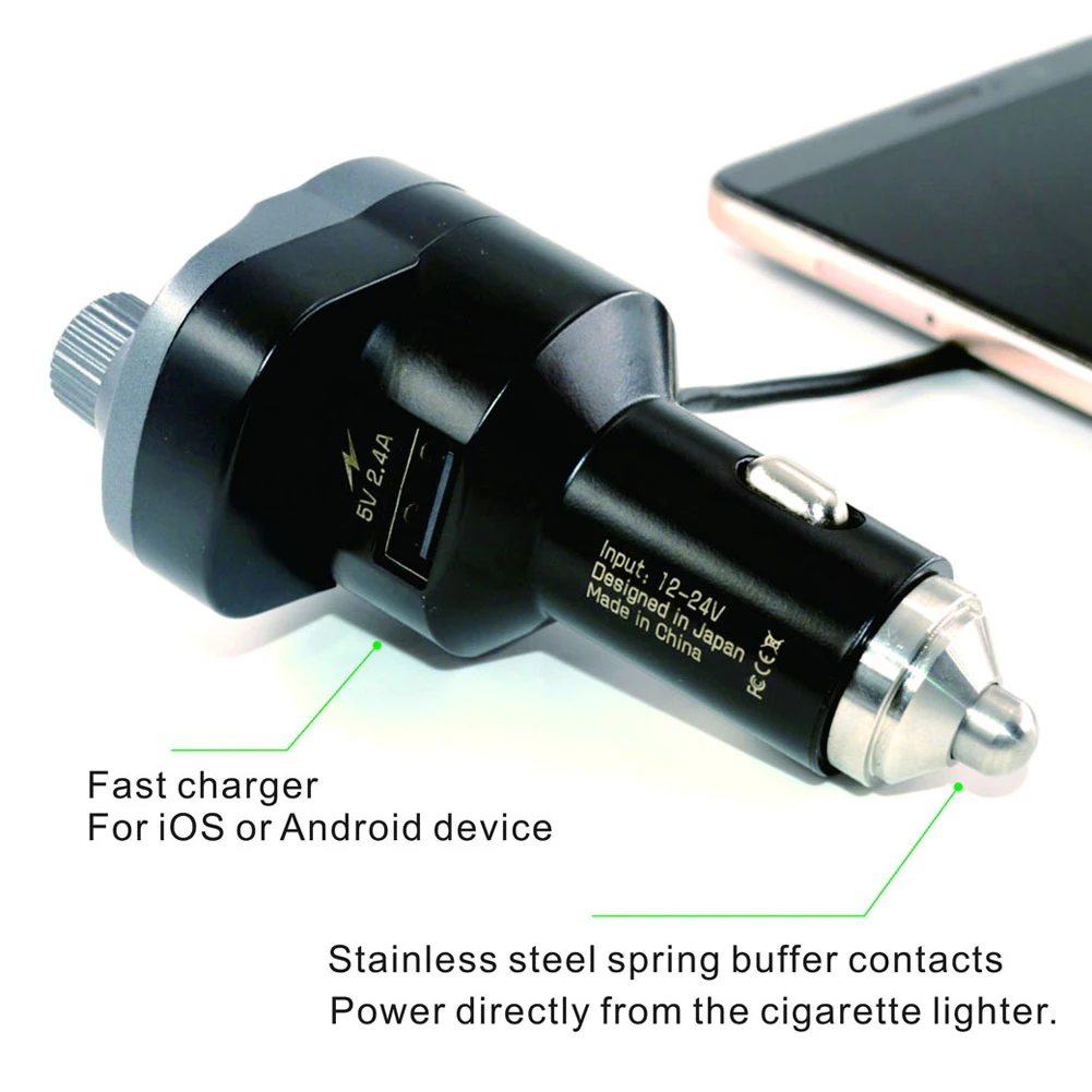 Автомобильный комплект громкой связи беспроводной Bluetooth fm-передатчик USB зарядное устройство адаптер приемник Автомобильный MP3-плеер беспроводной аудио приемник черный