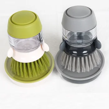 

Portable Cleaning Brush Liquid Clean with Soft Brush Head Dishwashing Pot Dish Household Multifunction Convenient Washing Tools