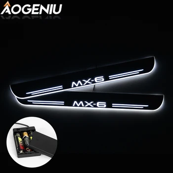 

LED Door Sill Scuff Plate Compatible For Mazda MX-6 1987-1997 Battery Streamer Light Customize Pedal Exterior Car Accessories