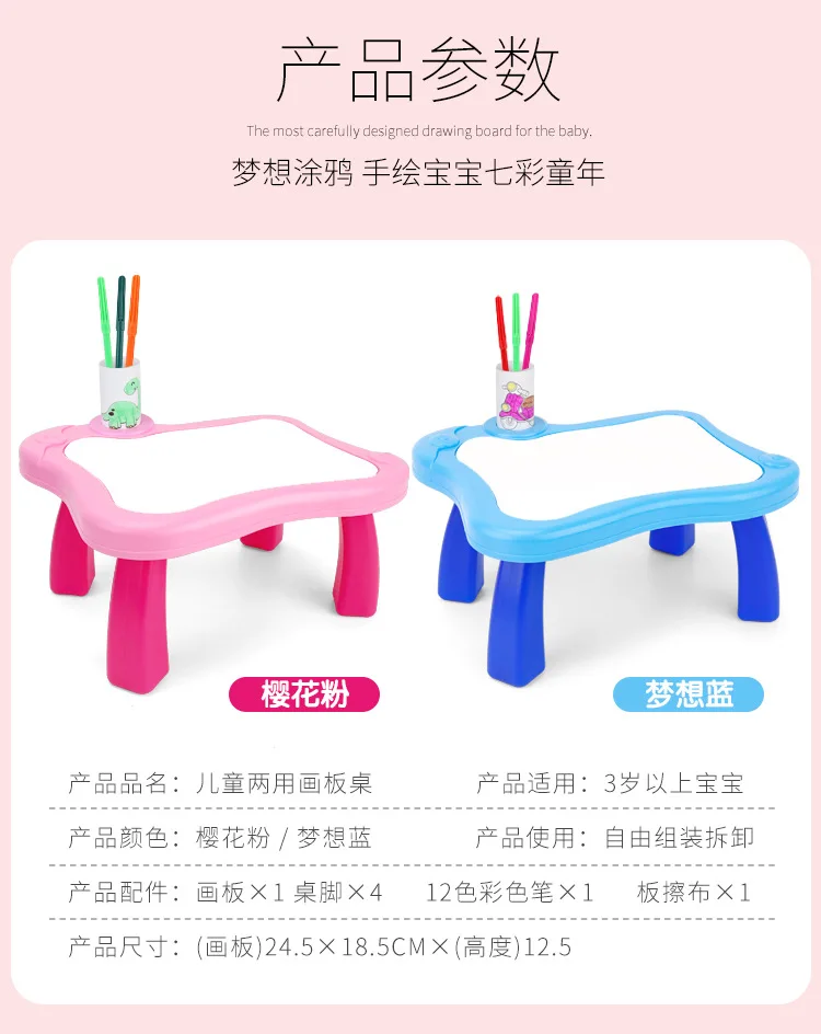 Детская белая доска hua ban zhuo, цветная ручка, граффити, доска для рисования, письменный стол, Обучающие принадлежности, игрушка для детского сада