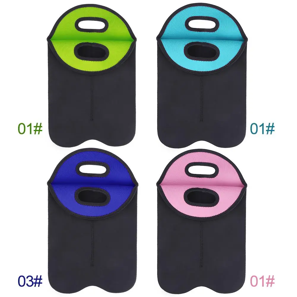 Description Picture 5 of item1/2 Bottles Neoprene Wine Bottle Freezer Bag Portable Cooler Wine-bottle Bag Protect Insulated Cover Beer Cooling Holder Carrier
