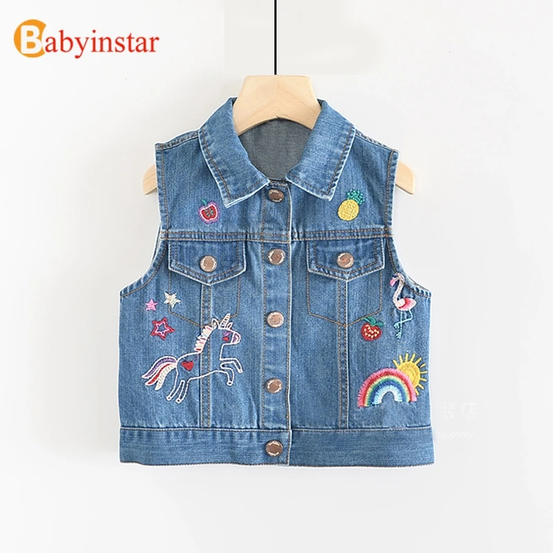 little girls denim vest