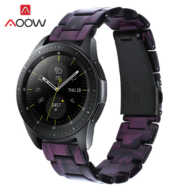 Ремешок для часов 20 мм 22 мм из смолы для samsung Galaxy Watch Active2 42 мм 46 мм gear S2 S3 huawei ремешок из нержавеющей стали с пряжкой correa