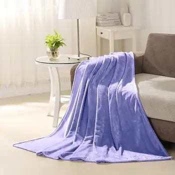 

Purple Soft Coral Fleece Blanket Winter Warm Thickened Flannel Blankets Sheets Delicate Double-needle Sewing Technology