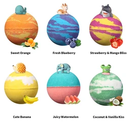 100g Natural Handmade Bath Bomb Ball Bath Salt With A Toy Inside Bathbomb Oil Harmless Healthy Bath Tools For Women And Children