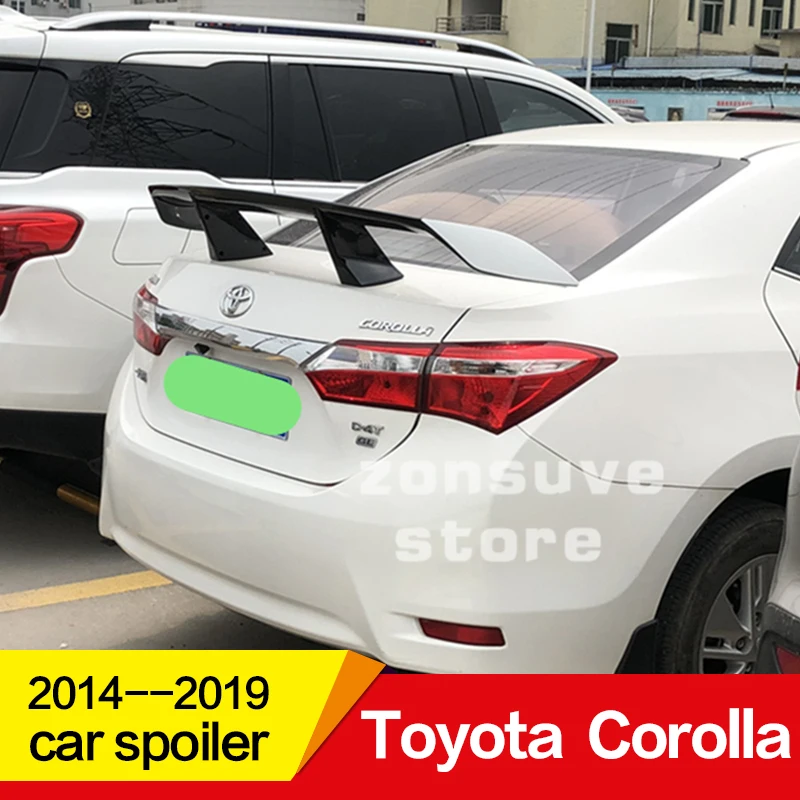 Использовать для toyota corolla спойлер 15 16 17 18 19 лет ABS пластик Материал заднее декоративное крыло EX стиль GT Спортивные Аксессуары