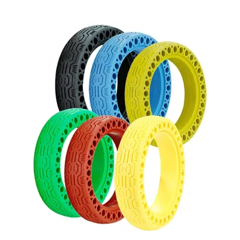 

For Xiaomi M365 Night Fluorescent Scooter Tires Luminous Shock Absorber Electric M365 Scooter Skateboard Honeycomb Solid Tires