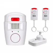 Système d'alarme de sécurité domestique sans fil 105db, capteur infrarouge, détecteur de mouvement antivol, moniteur d'alarme + 2 télécommandes