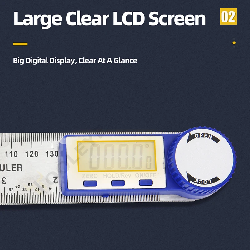 Electronic Angle Meter 360 Degree Protractor Digital Goniometer Carpentry Tools Angle Finder Multifunctional Metal Square Ruler digital angle protractor carpenter measuring tool angle measuring tool angle protractor digital angle meter