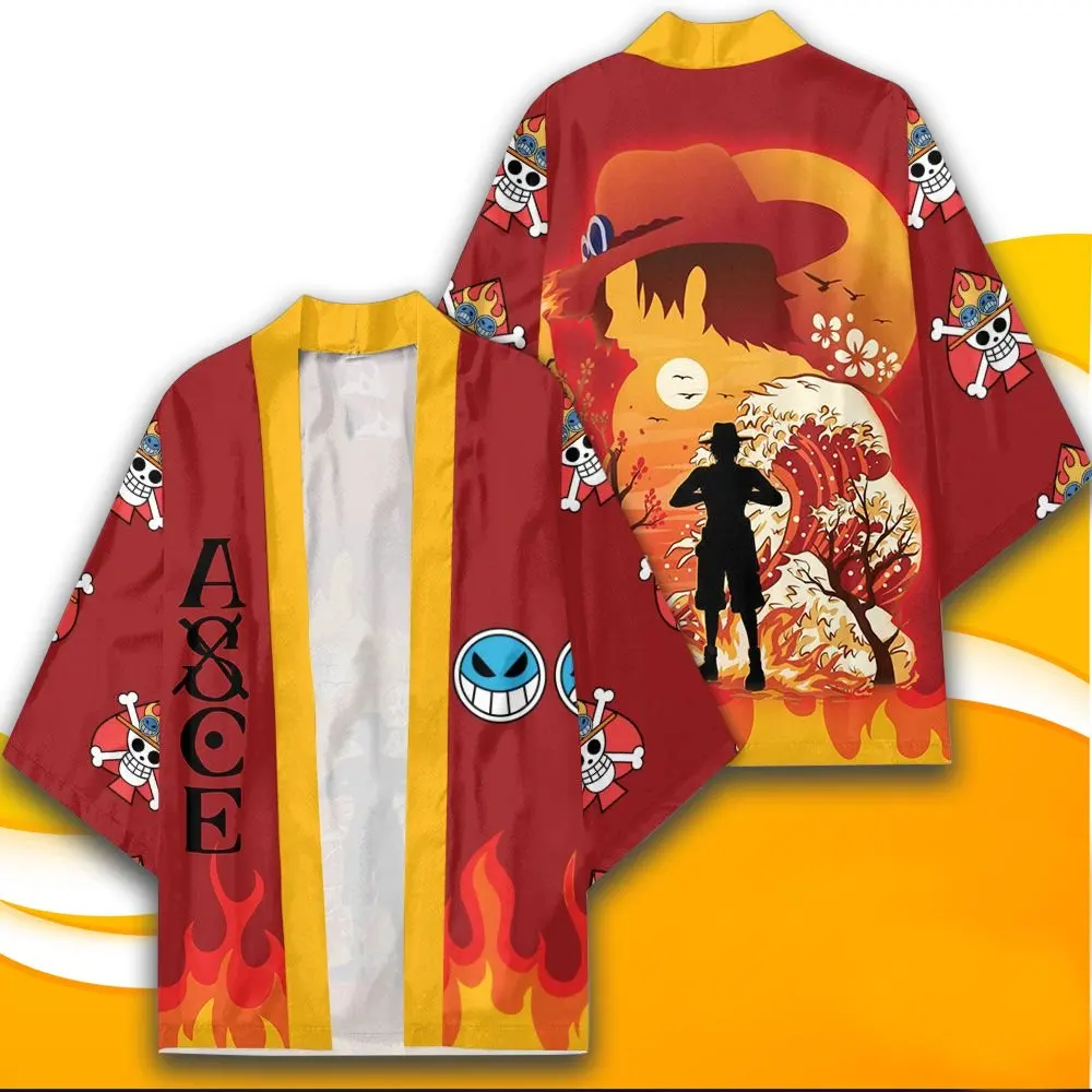 ONE PIECE PortgasD Ace Kimono Teens Haori Devil Fruit One piece