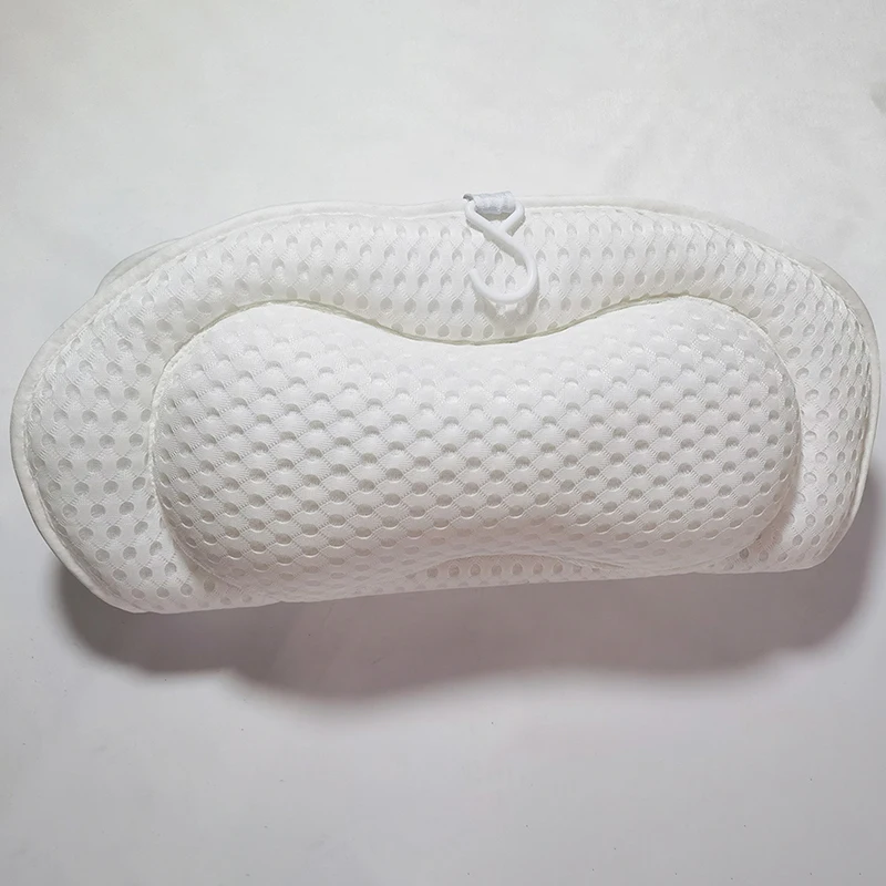 Almohada de baño de mariposa blanca, cojín de baño transpirable, accesorios de baño para el hogar con ventosas