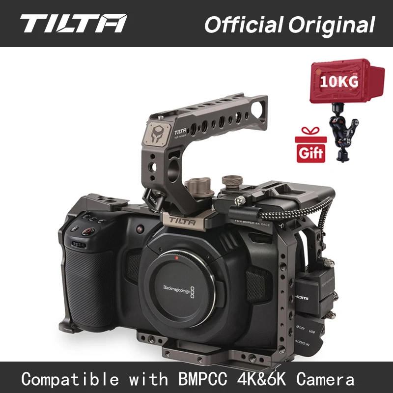 Клетка Tilta BMPCC 4K/6K полный корпус для камеры держатель SSD накопителя верхняя ручка 4K