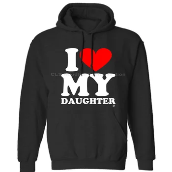 

I Love My Daughter Red Heart Mens Unisex (Womens) Winter Hoodies Sweatshirts Free Shipping