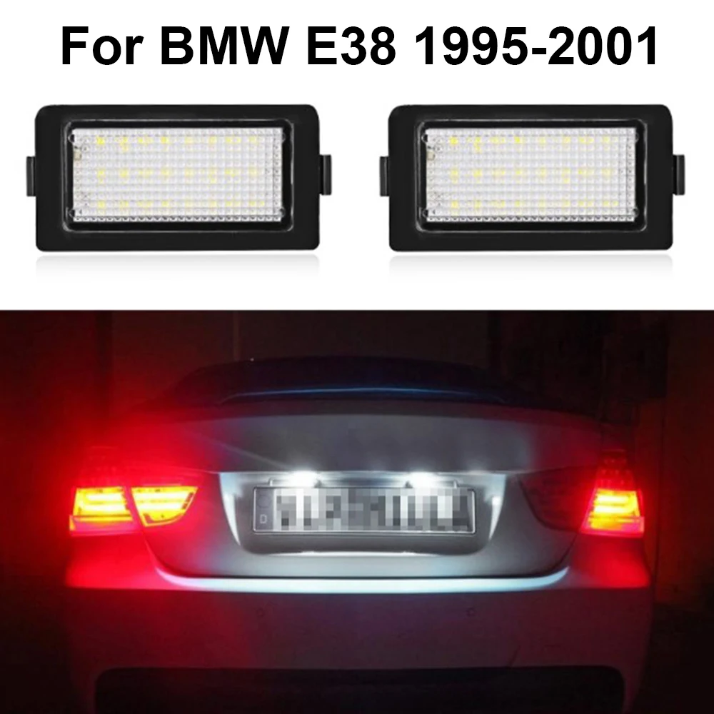 2 шт./лот 24SMD светодиодный фонарь для номерного знака 6500K 12V Набор для BMW E38 1995-2001