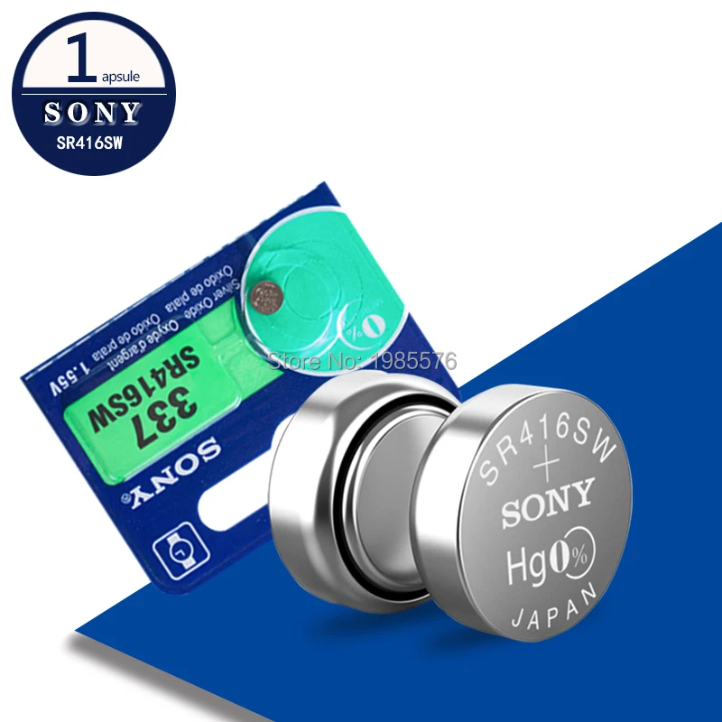 1 шт. Оригинальная батарея для часов Sony 337 SR416SW 55 в оксид серебра LR416 фотоэлементы