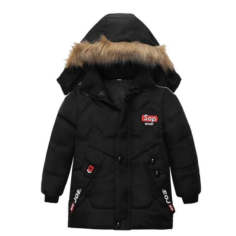 Осенняя детская одежда зимняя одежда для маленьких мальчиков детская одежда плотное пальто теплая куртка для мальчиков, куртка с капюшоном От 2 до 4 лет