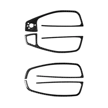 

4 Pcs Per Set Car Stickers Window Switch Button Panel Trim Cover Carbon Fiber For Audi A6 A7 2012 2013 2014 2015 2016 2017 2018