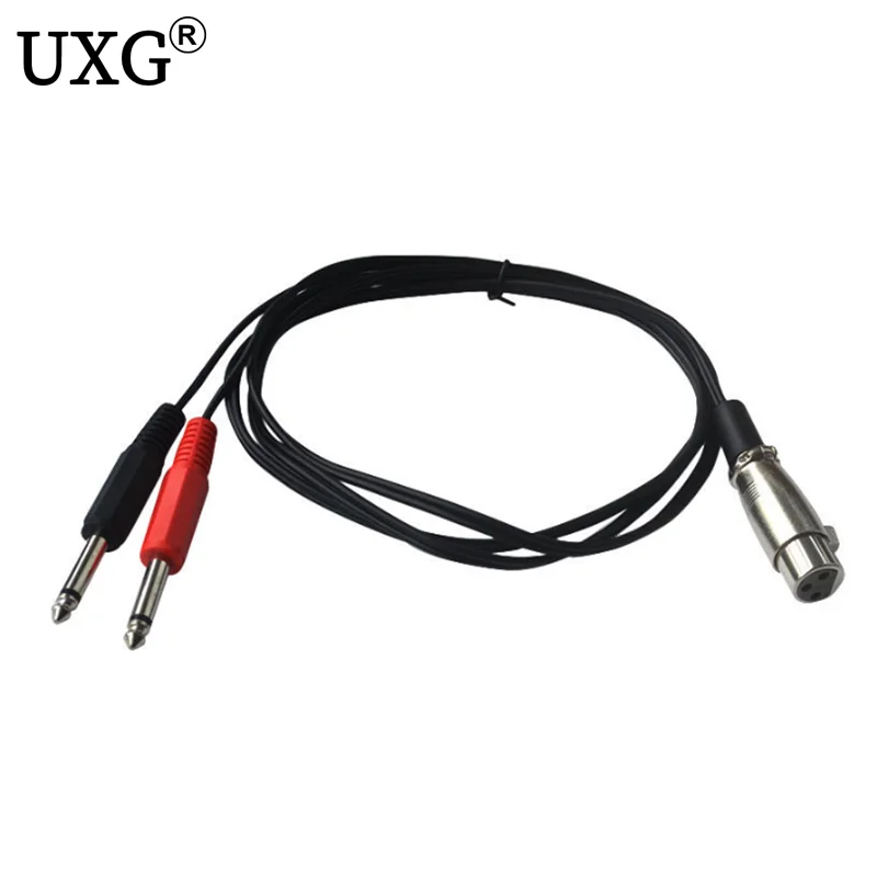 3-контактный XLR мама-двойной 1/4 мм моно-штекер TRS аудио Y КАБЕЛЬ 6 35 м 0 3 5 футов |