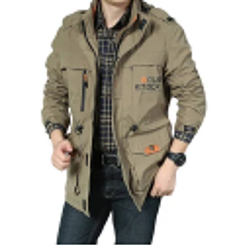 

Tactical Men's Outdoor Hiking Jacket Waterproof Soft Shell Hooded Thin Coat Autumn Winter Multi-Pocket Waterproof Military Tact